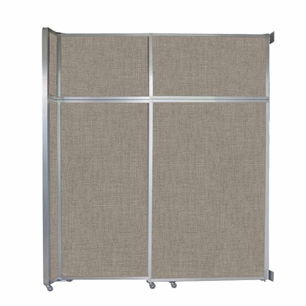 Versare Operable Wall Sliding Room Divider 6'10" x 8'5-1/4" Warm Pebble Fabric 1070264